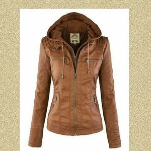 New Plain Hooded Double-Layer Women's Jacket